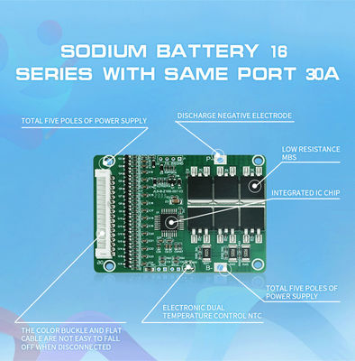KLS 6s-16s 64v 30a 18650 Pcm Bms Lithium Ion Battery sodium battery bms For Ternary/sodium/lithium iron battery
