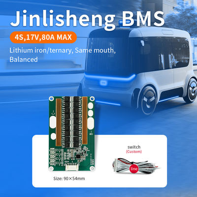 KLS LFP BMS for EV, Electric Scooter - 4S 12V LiFePO4 BMS, 10A - 80A Lipo Lithium Battery Management System