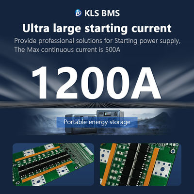LiFePO4 48V 16S-24S Airplane High Current BMS 600A-1200A With LCD & Heating Function