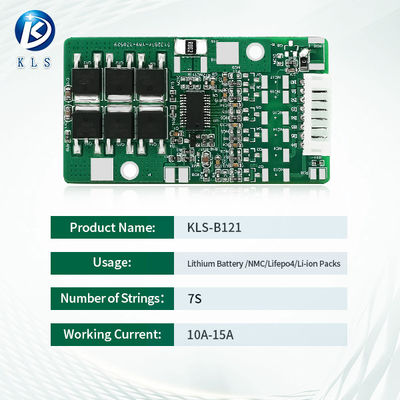 7S 24V 10A-15A Li-ion Battery BMS Protection Board with Balancing Function Electric Vehicles
